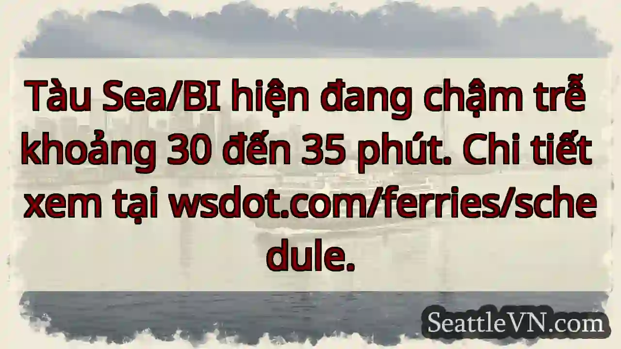 Tàu Sea/BI: Trễ 30-35 phút!