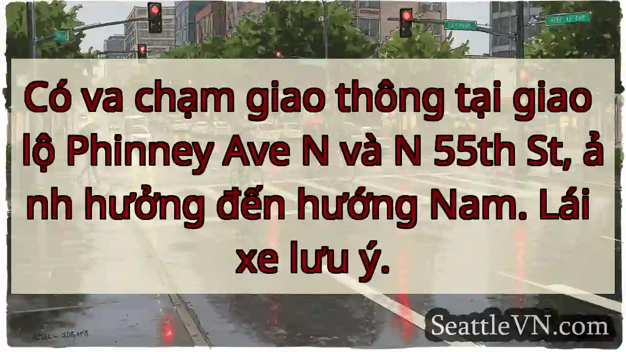 Va chạm! Phinney & 55th. Hướng Nam bị ảnh hưởng.