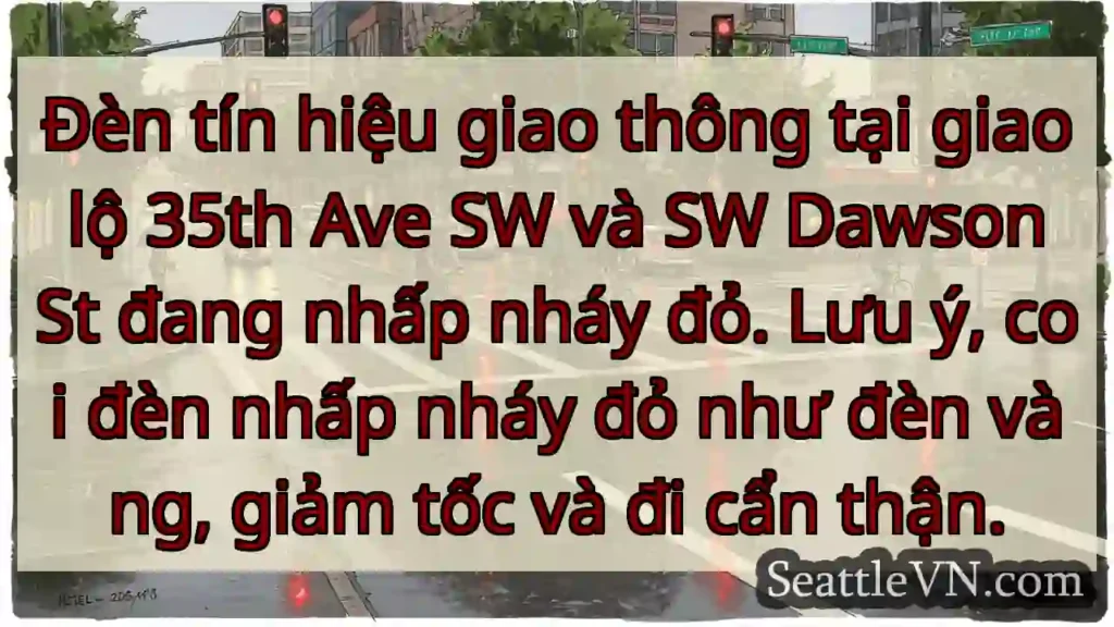 Đèn đỏ nháy! Giảm tốc, cẩn thận!