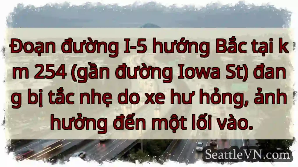 Tắc nhẹ I-5 Bắc - km 254