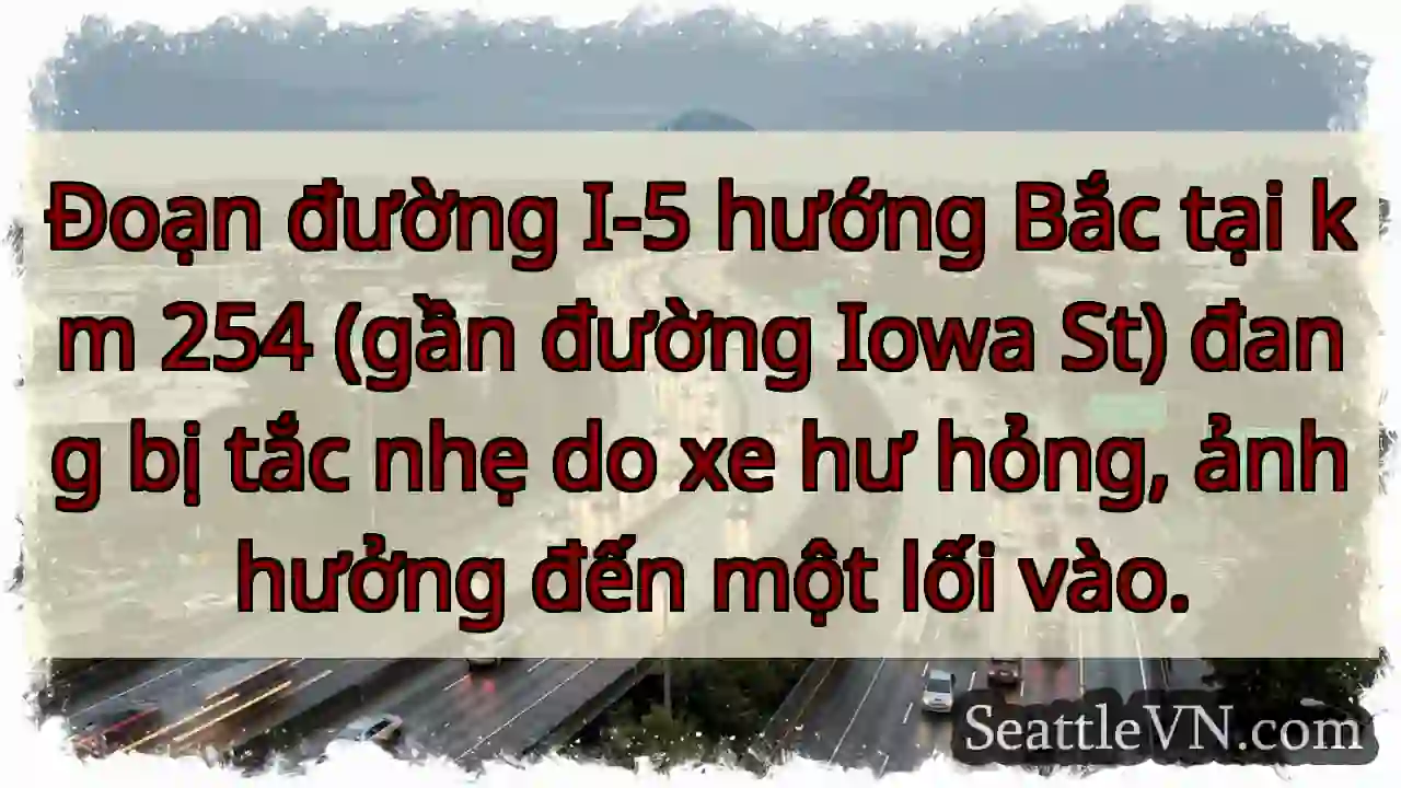 Tắc nhẹ I-5 Bắc - km 254