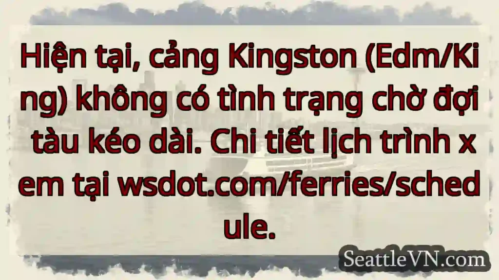 Cảng Kingston: Không chờ tàu!