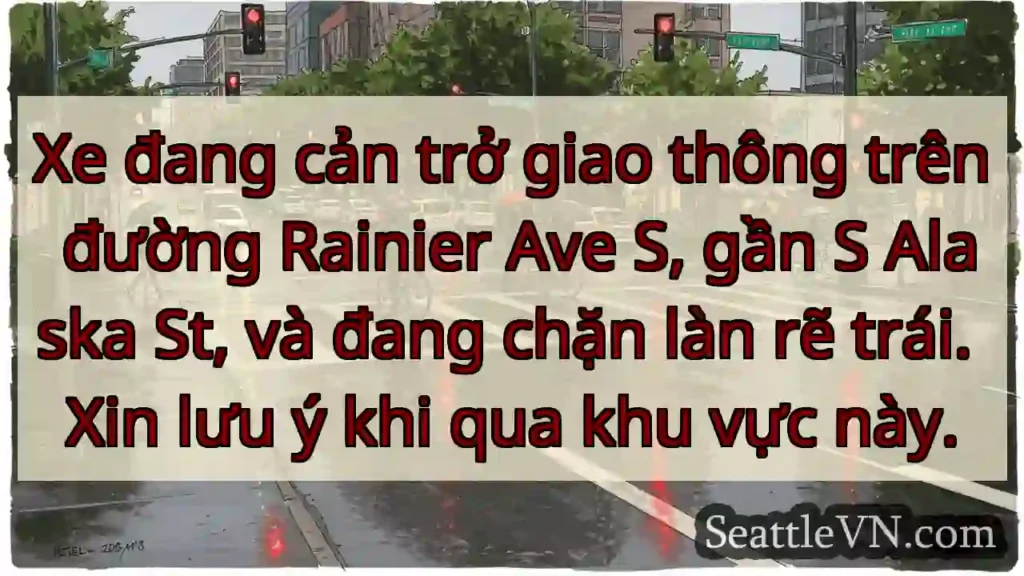 Tắc đường Rainier! Chặn rẽ trái.