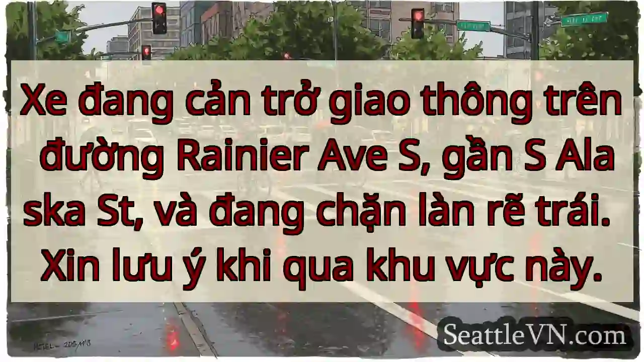 Tắc đường Rainier! Chặn rẽ trái.