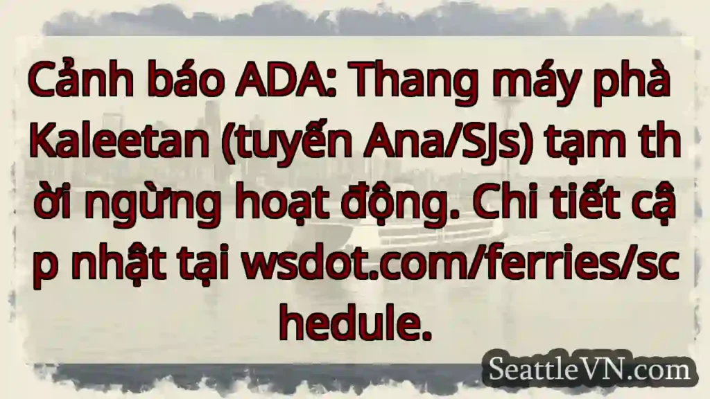 Tạm ngưng thang máy Kaleetan! ⛴️