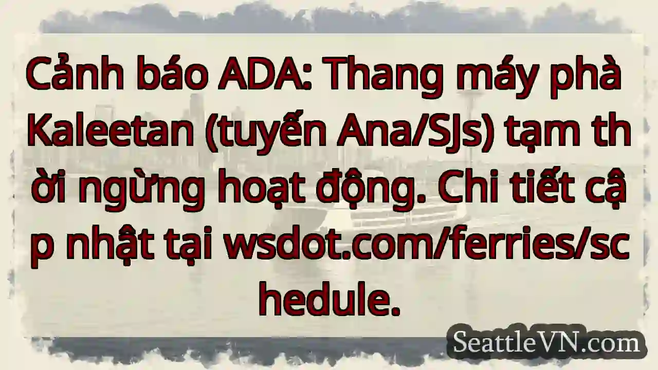 Tạm ngưng thang máy Kaleetan! ⛴️
