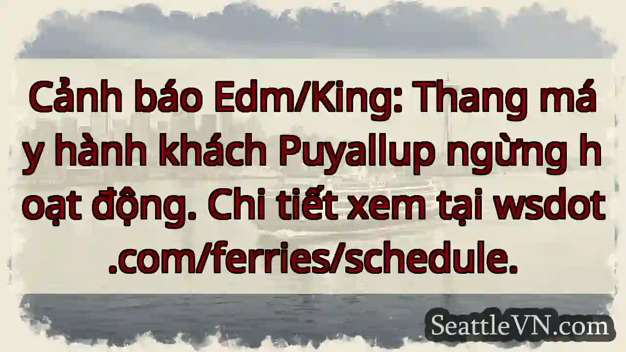 Thang máy Puyallup: Ngừng hoạt động!