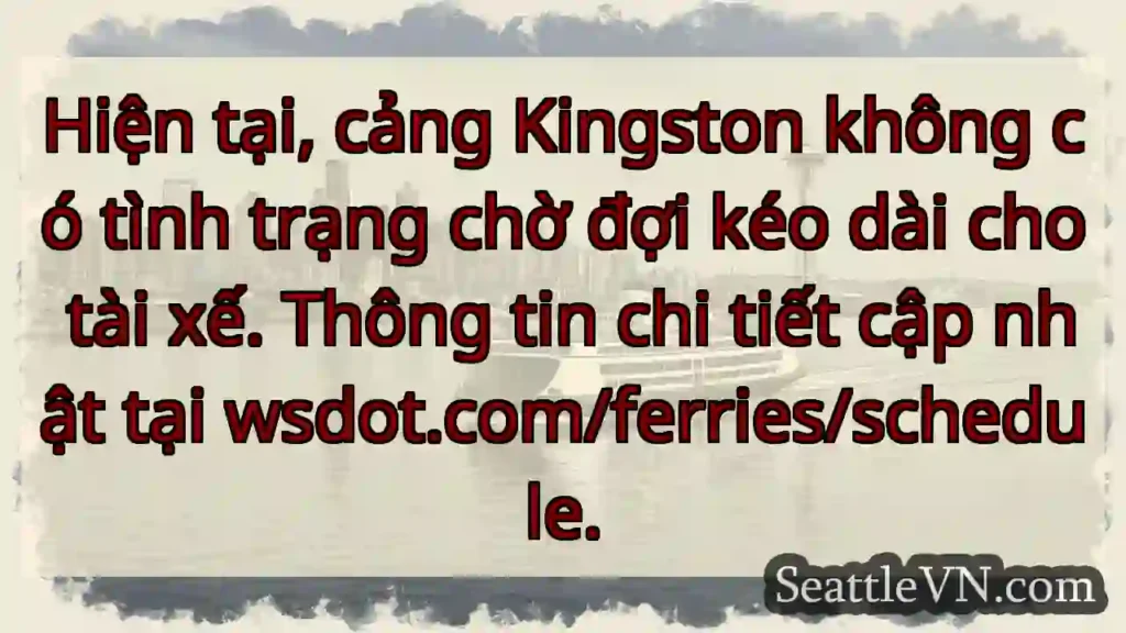 Cảng Kingston: Không chờ đợi dài!