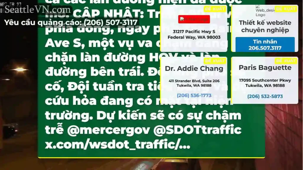 RÕ RÀNG: Vụ va chạm trên EB I-90 đã được giải