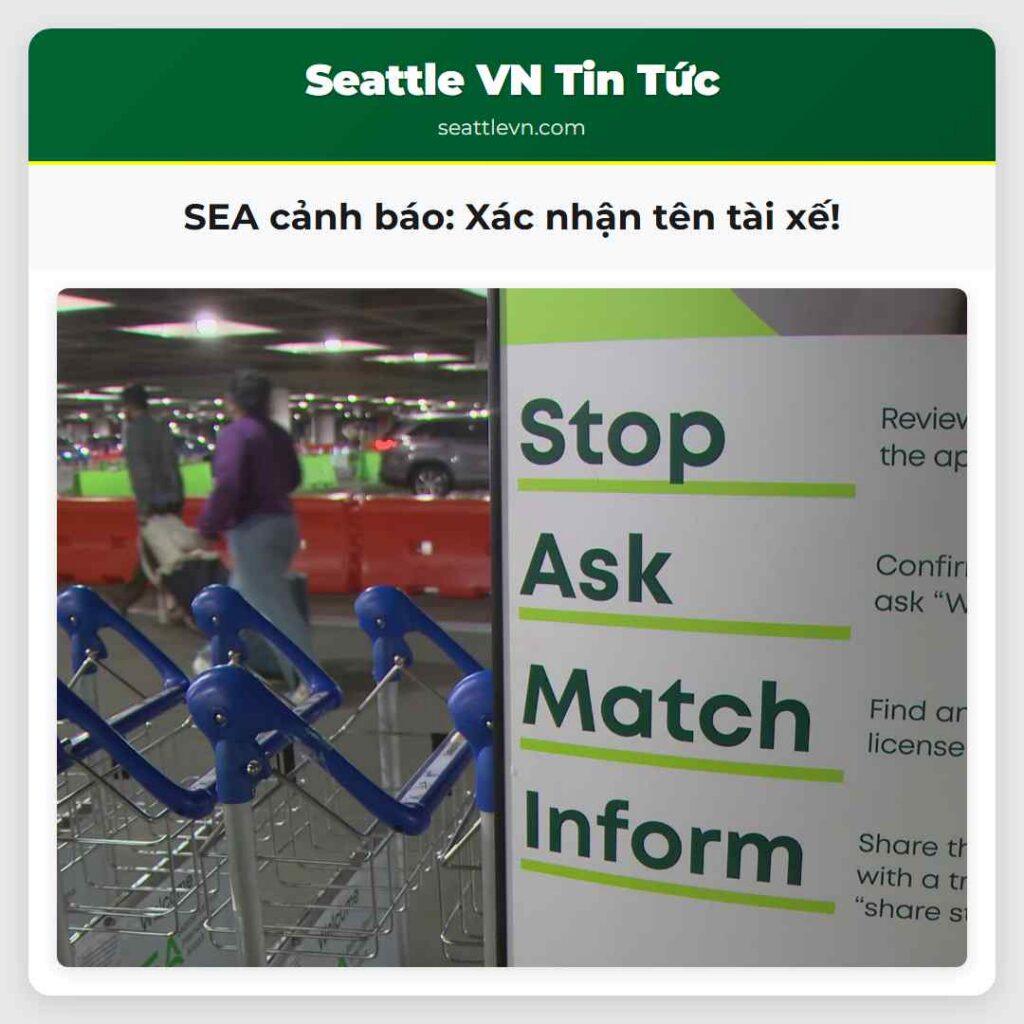 SEA cảnh báo: Xác nhận tên tài xế!