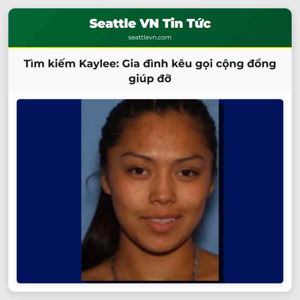 Tìm kiếm Kaylee: Gia đình kêu gọi cộng đồng giúp