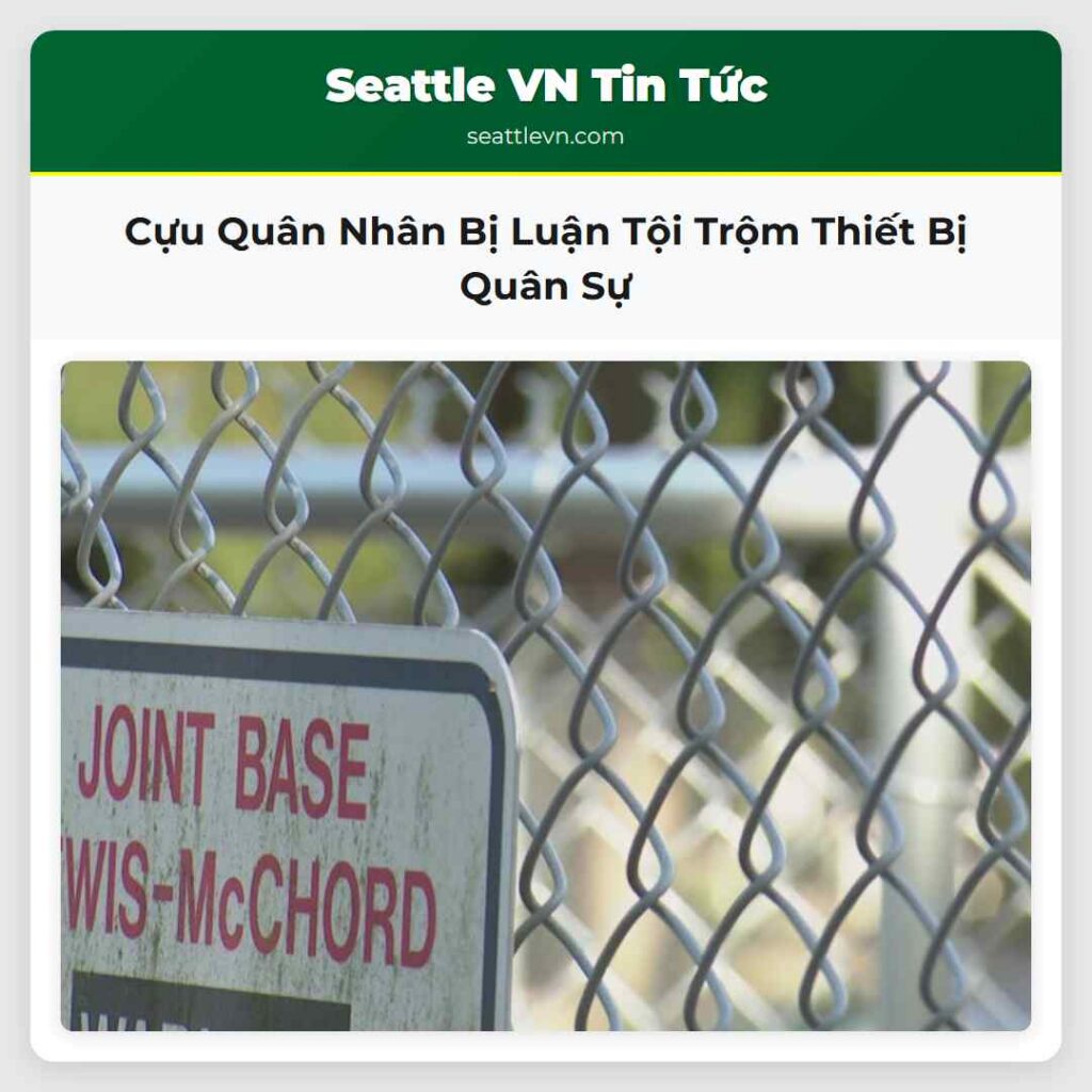 Cựu Quân Nhân Bị Luận Tội Trộm Thiết Bị Quân Sự