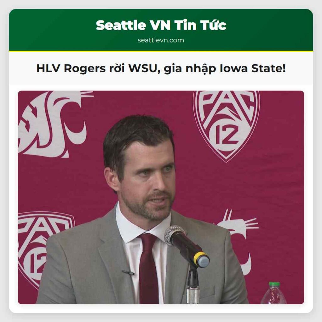 HLV Rogers rời WSU, gia nhập Iowa State!