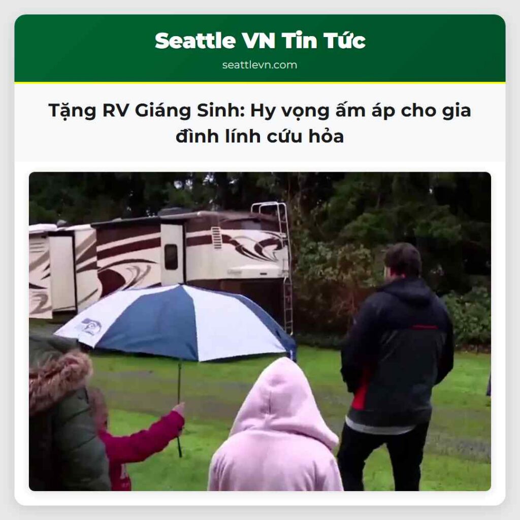 Tặng RV Giáng Sinh: Hy vọng ấm áp cho gia đình