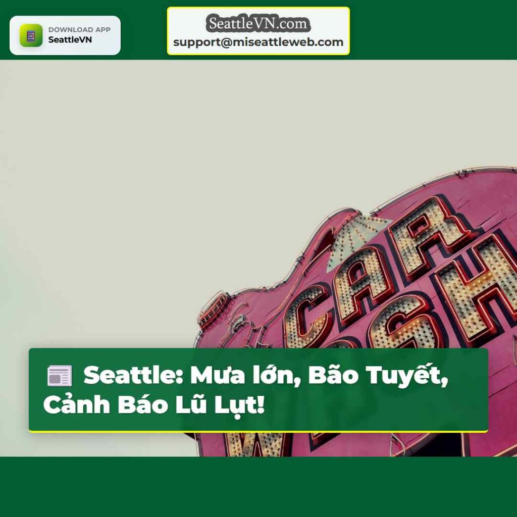 Seattle: Mưa lớn, Bão Tuyết, Cảnh Báo Lũ Lụt!