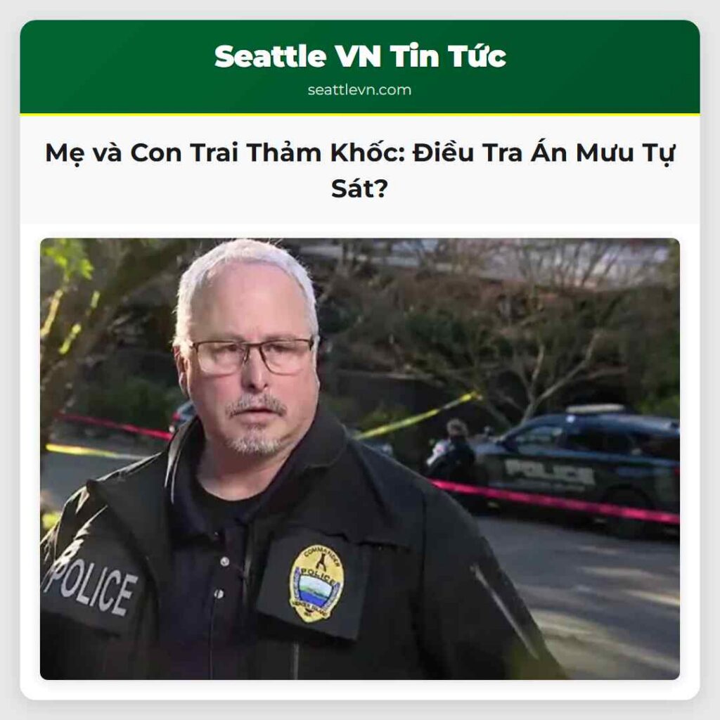 Mẹ và Con Trai Thảm Khốc: Điều Tra Án Mưu Tự Sát?