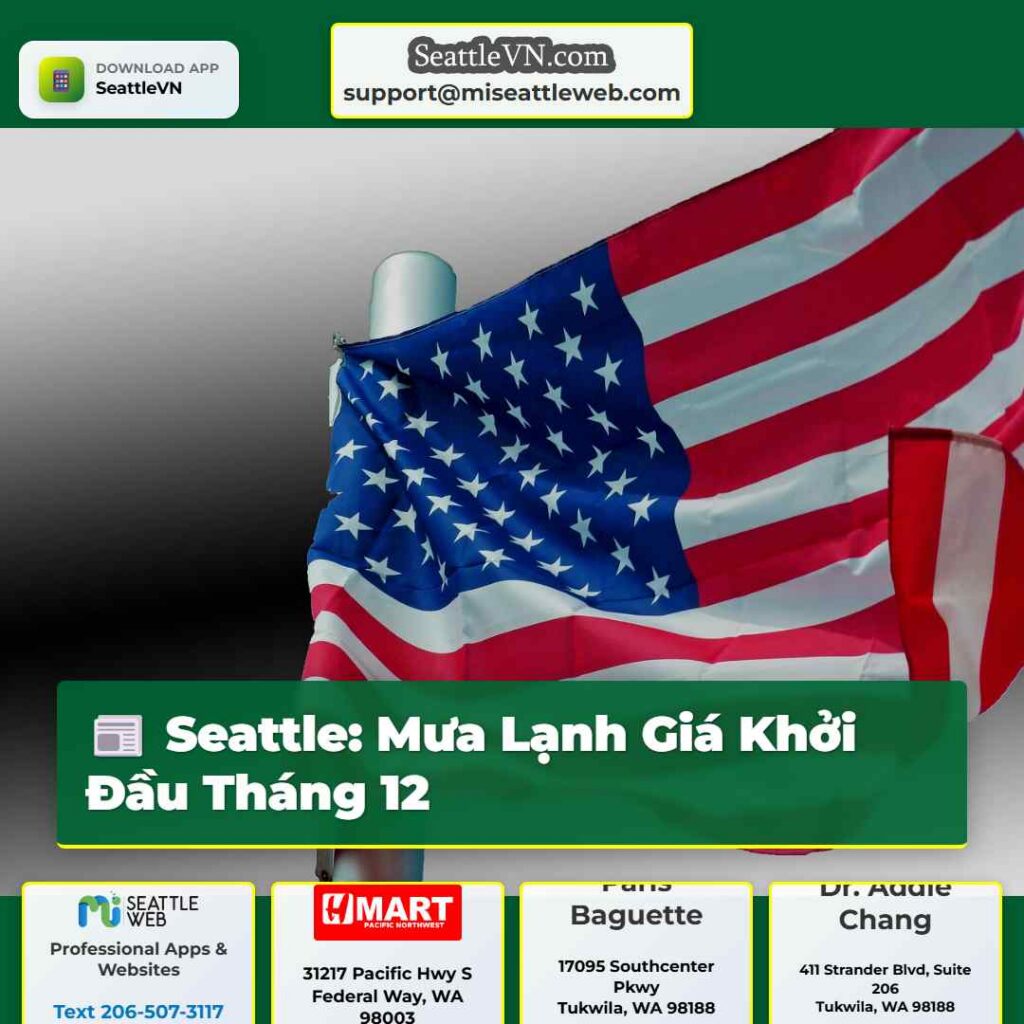 Seattle: Mưa Lạnh Giá Khởi Đầu Tháng 12