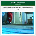 Sạt lở đê bao chia cắt cư dân chung cư Giáng sinh buồn bã tại Pacific Washington