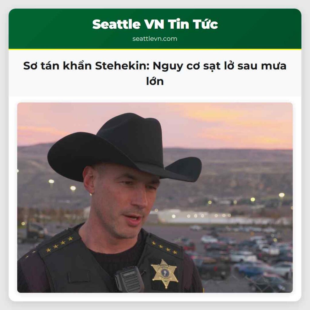 Sơ tán khẩn Stehekin: Nguy cơ sạt lở sau mưa lớn