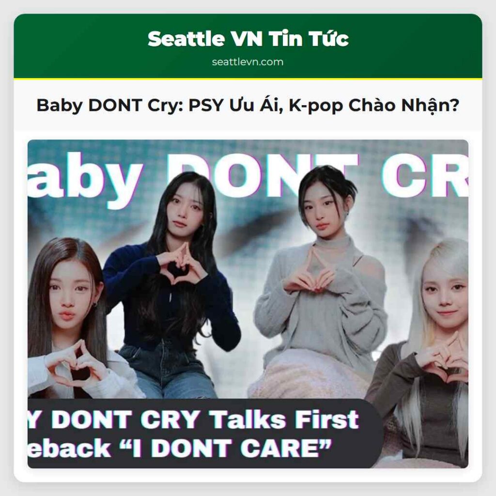 Baby DONT Cry: PSY Ưu Ái, K-pop Chào Nhận?