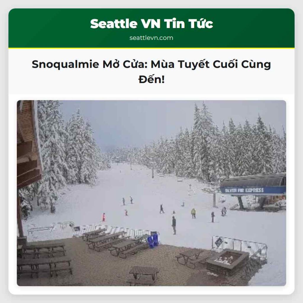 Snoqualmie Mở Cửa: Mùa Tuyết Cuối Cùng Đến!