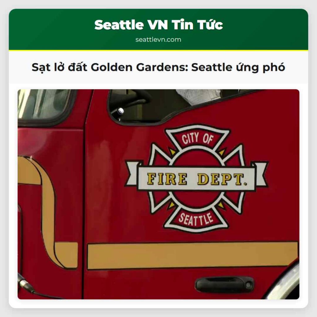 Sạt lở đất Golden Gardens: Seattle ứng phó