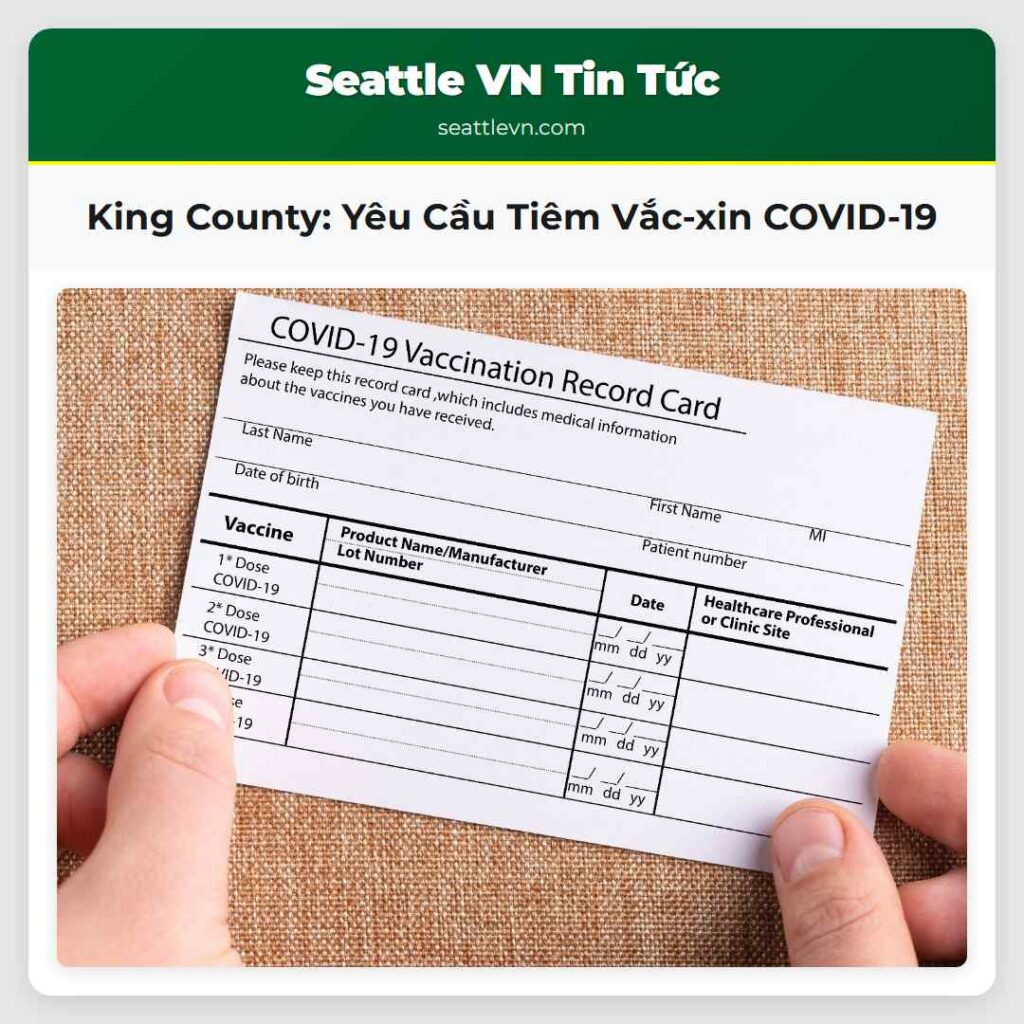 King County: Yêu Cầu Tiêm Vắc-xin COVID-19