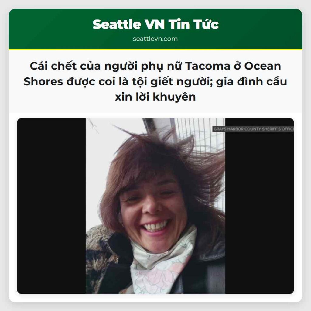 Cái chết của người phụ nữ Tacoma ở Ocean Shores