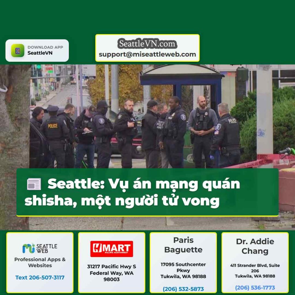 Seattle: Vụ án mạng quán shisha, một người tử vong