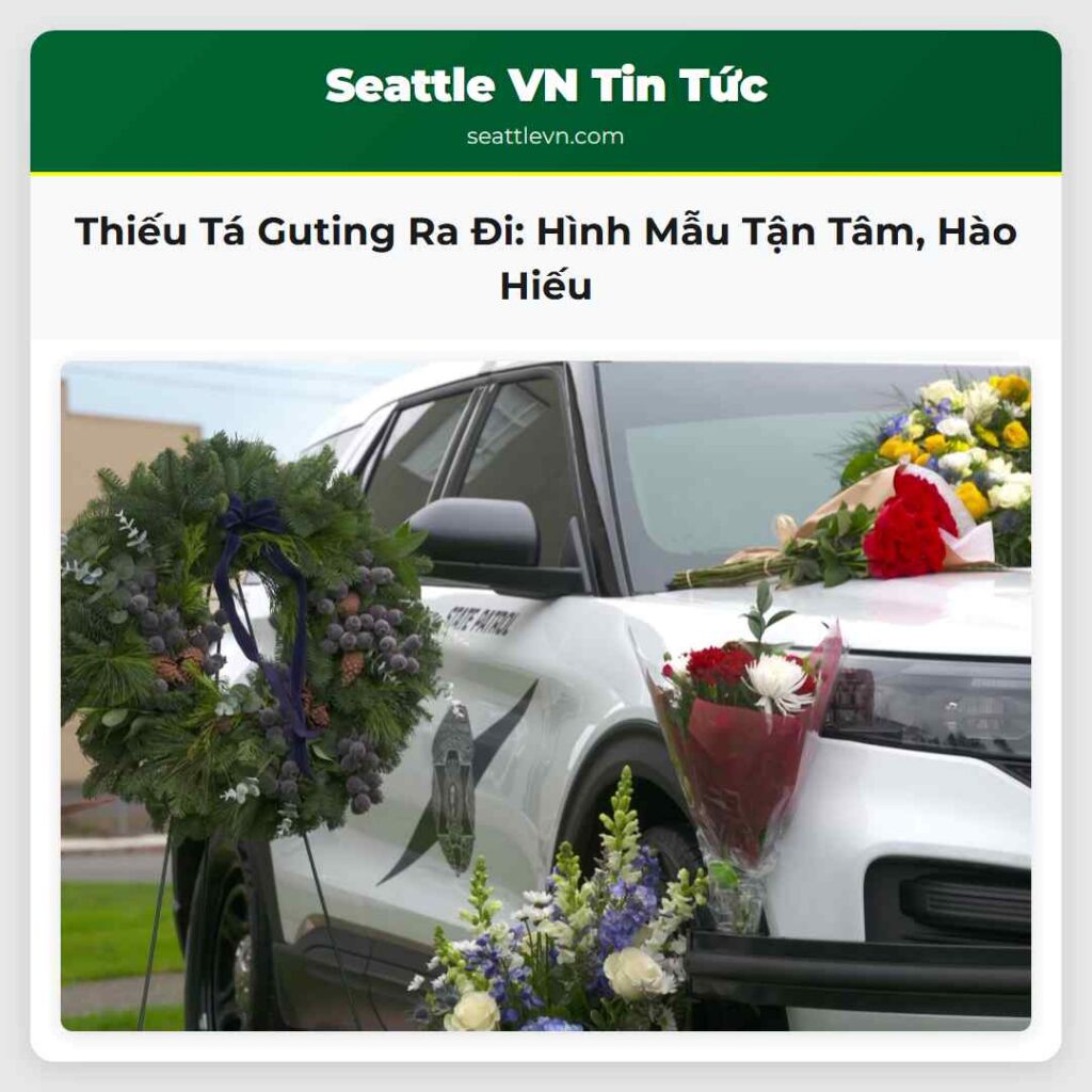 Thiếu Tá Guting Ra Đi: Hình Mẫu Tận Tâm, Hào Hiếu