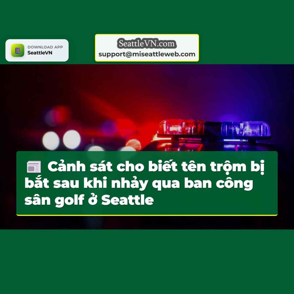 Cảnh sát cho biết tên trộm bị bắt sau khi nhảy