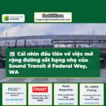 Cái nhìn đầu tiên về việc mở rộng đường sắt hạng nhẹ của Sound Transit ở Federal Way WA