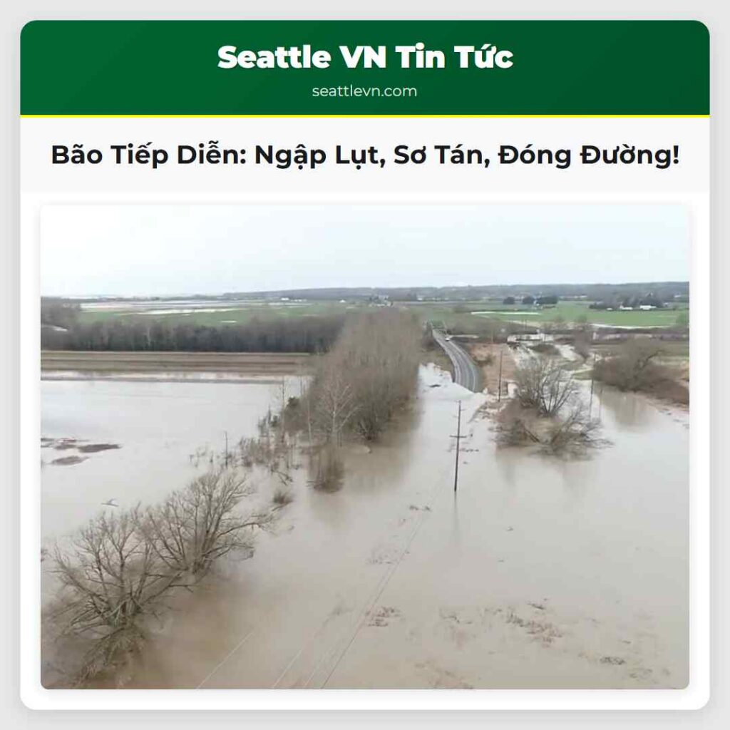Bão Tiếp Diễn: Ngập Lụt, Sơ Tán, Đóng Đường!