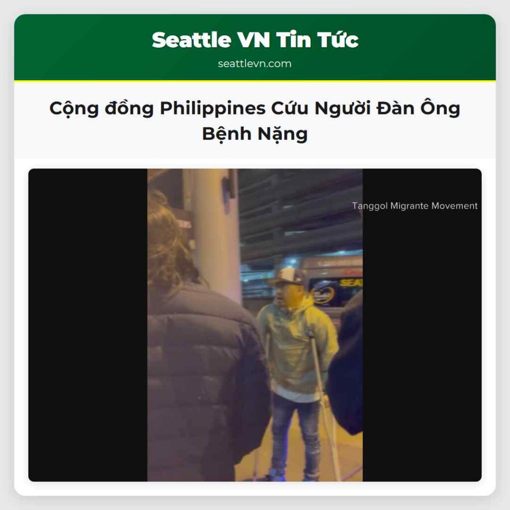 Cộng đồng Philippines Cứu Người Đàn Ông Bệnh Nặng