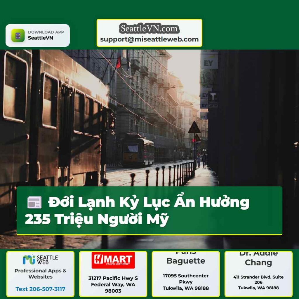 Đới Lạnh Kỷ Lục Ẩn Hưởng 235 Triệu Người Mỹ