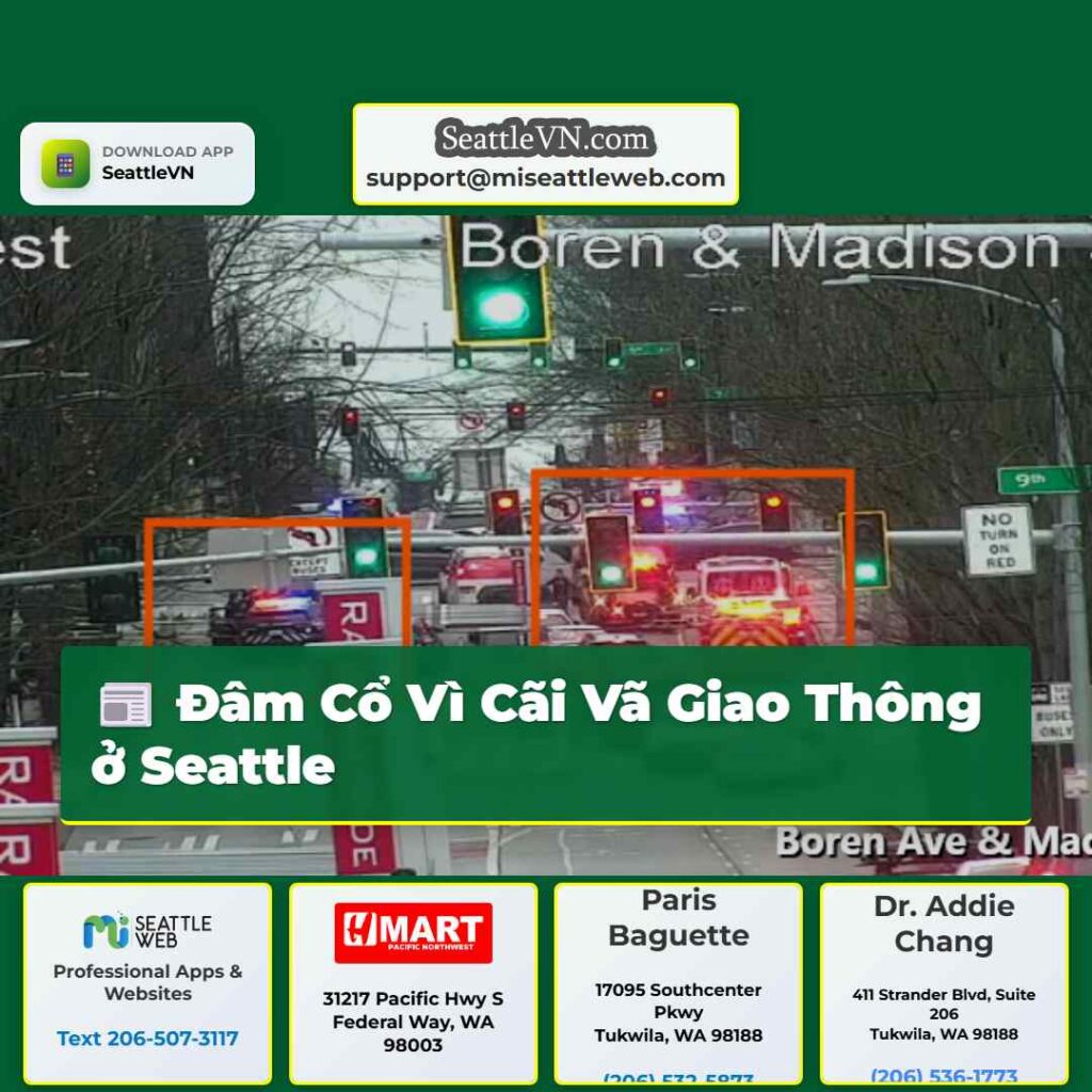 Đâm Cổ Vì Cãi Vã Giao Thông ở Seattle