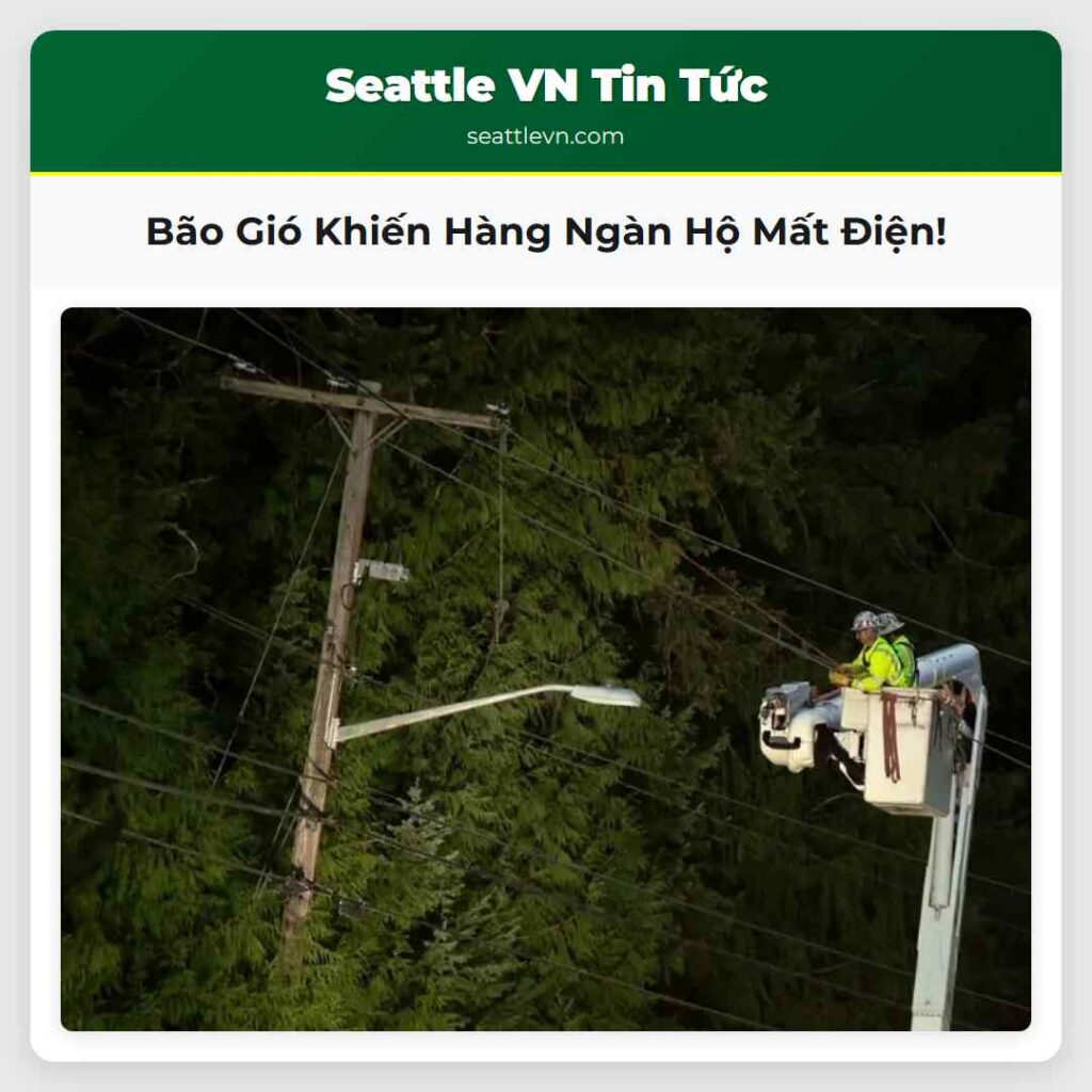 Bão Gió Khiến Hàng Ngàn Hộ Mất Điện!