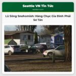 Mực nước sông Snohomish dâng cao hàng chục gia đình tại khu tập thể nhà di động Three Rivers phải sơ tán