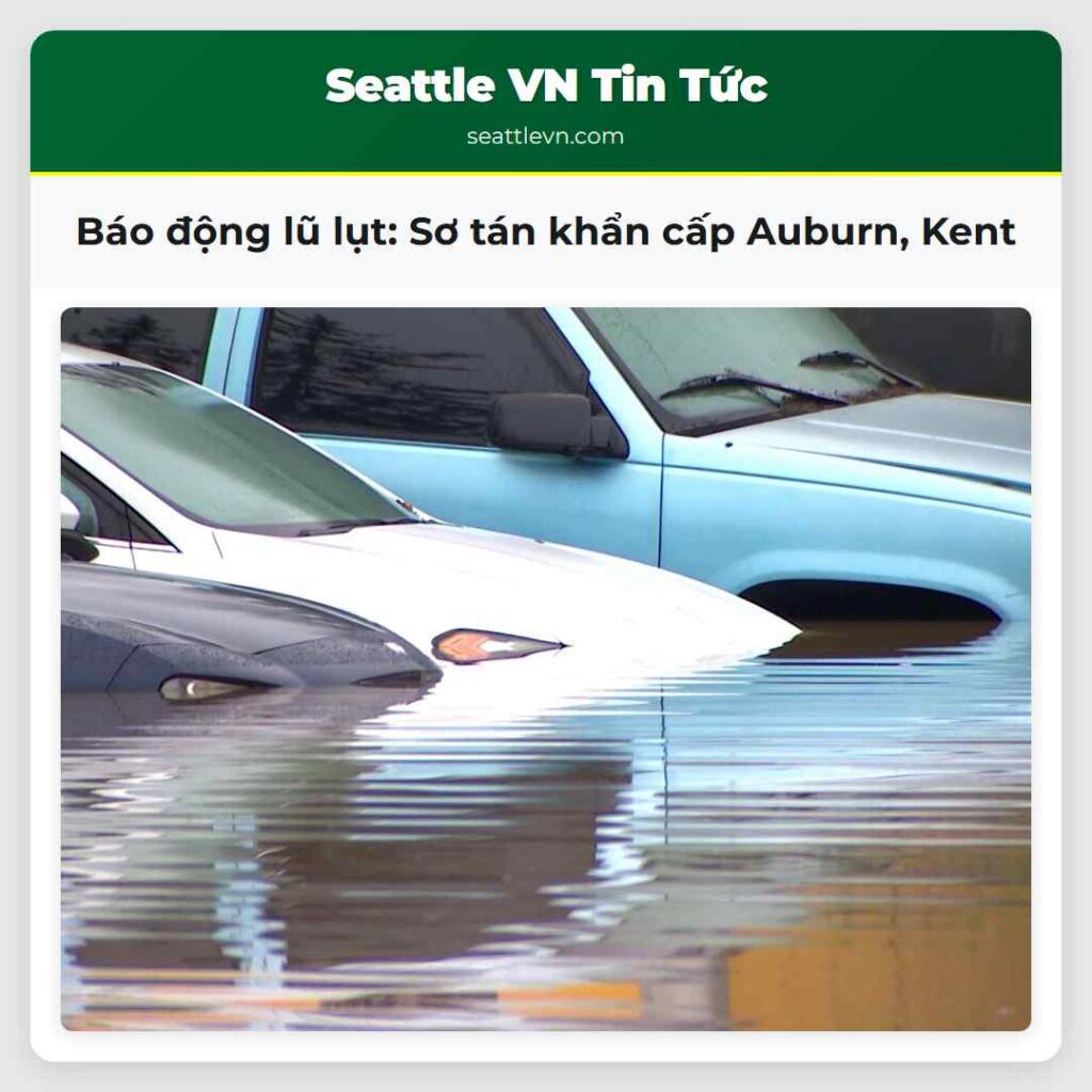 Báo động lũ lụt: Sơ tán khẩn cấp Auburn, Kent