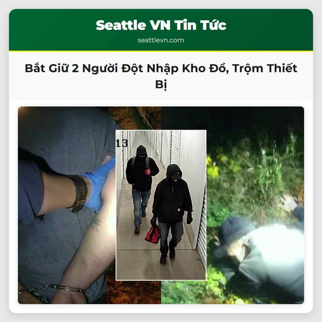 Bắt Giữ 2 Người Đột Nhập Kho Đồ, Trộm Thiết Bị