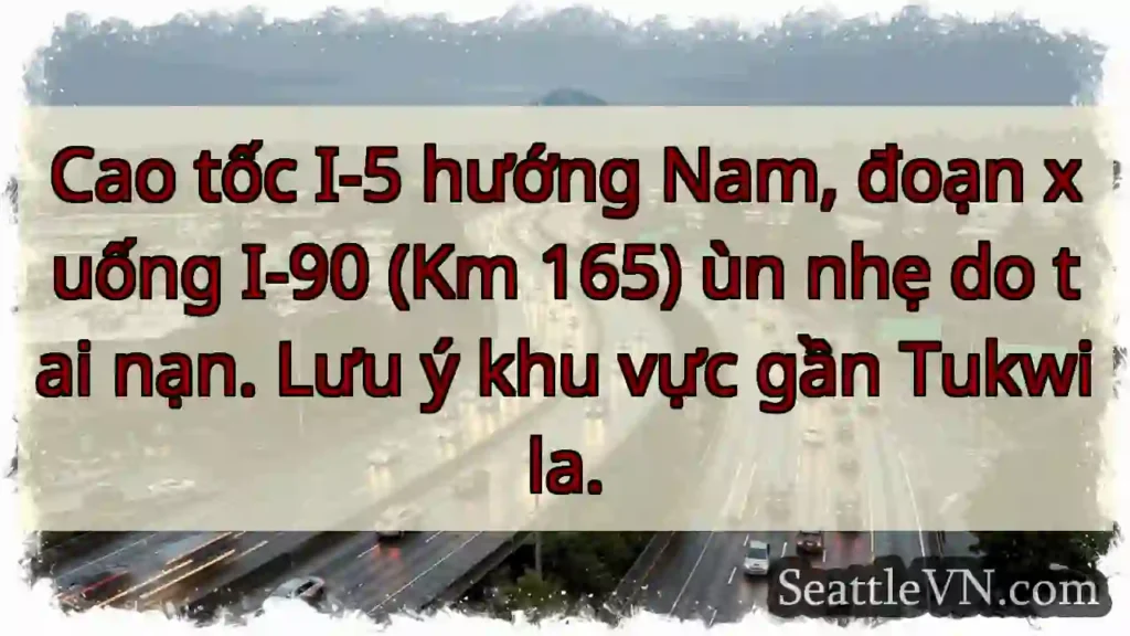Ùn tắc I-5 Nam! Gần Tukwila.