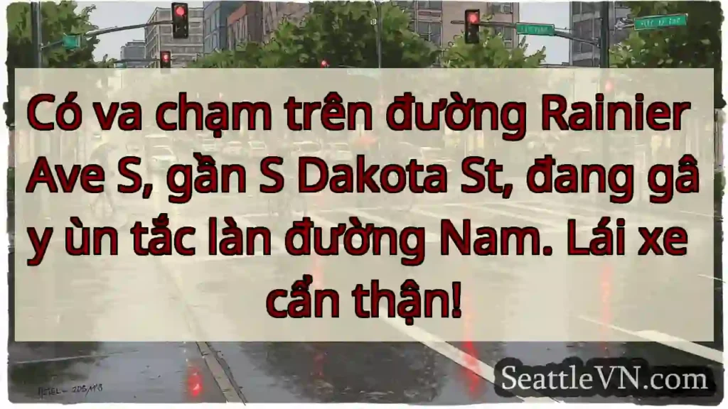 Va chạm Rainier Ave S! Lưu ý!