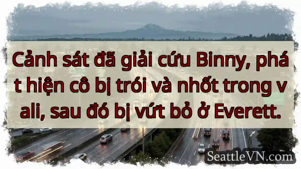 Cứu Binny! Bị trói trong vali.