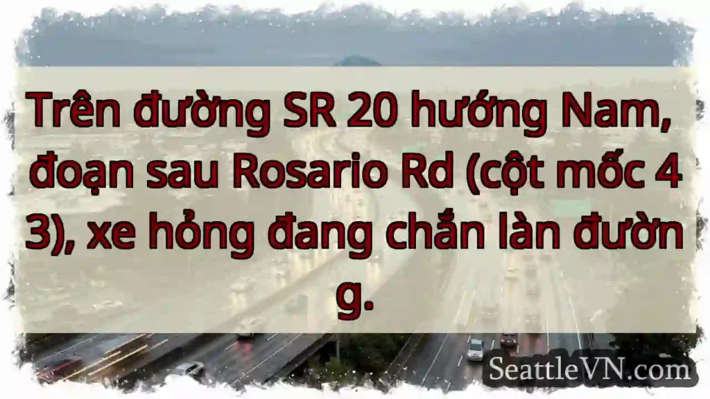 SR 20 Nam: Xe hỏng! Chú ý!