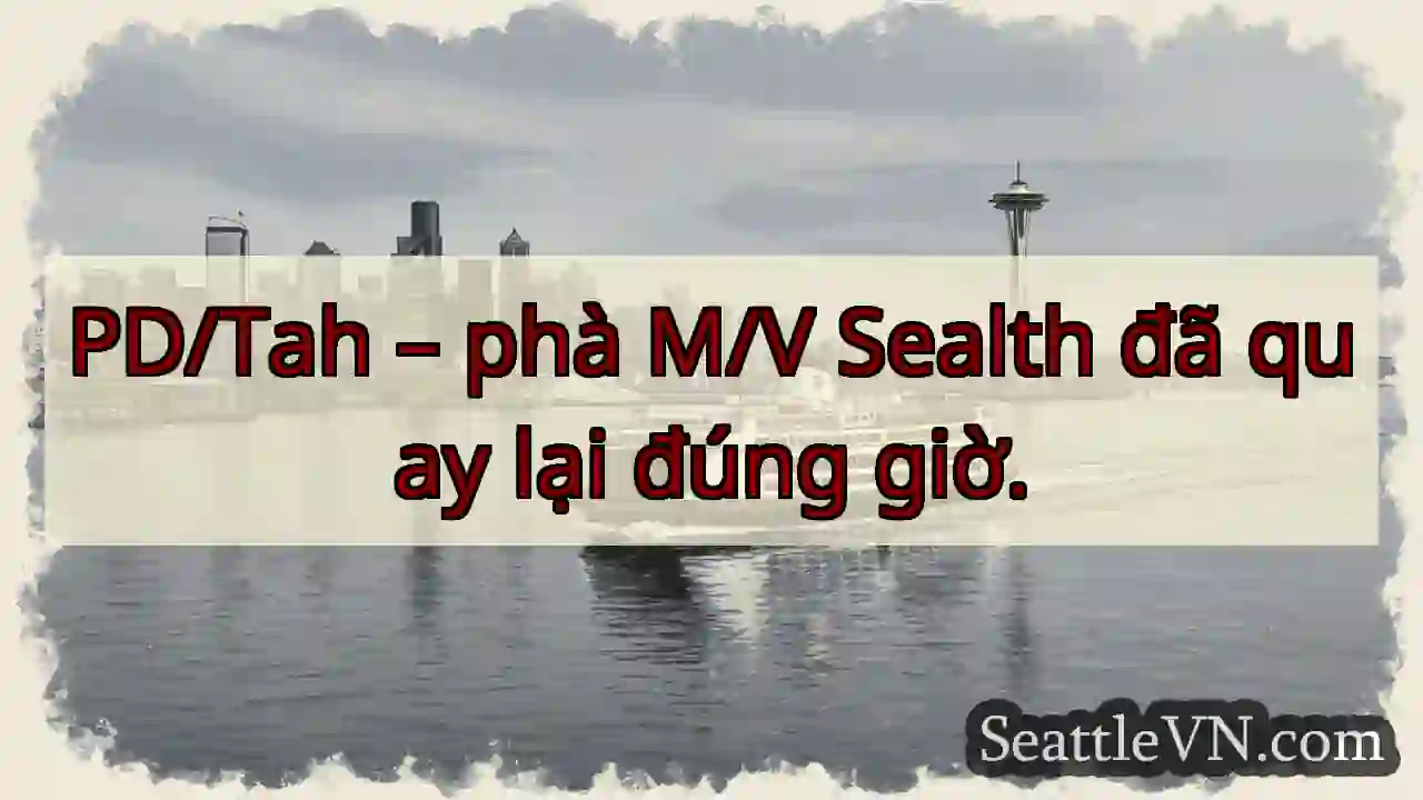 Phà Sealth về đúng giờ!