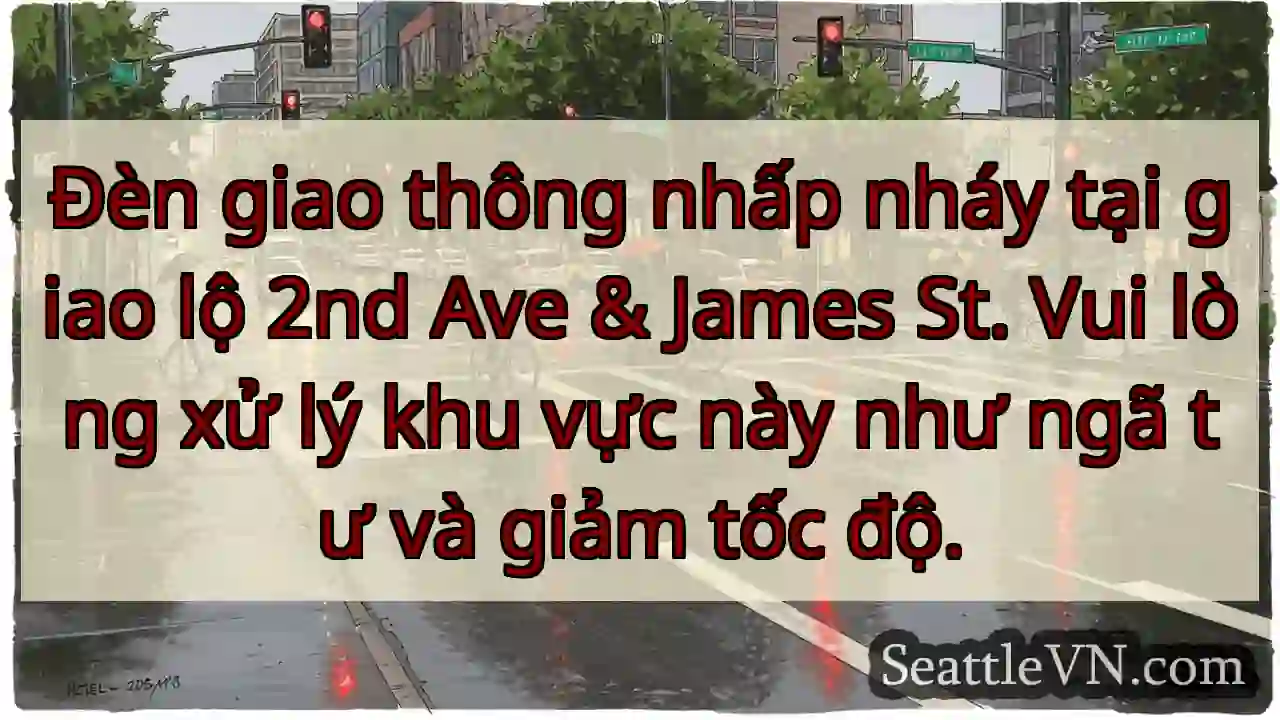 Đèn đỏ! Chậm lại, xử lý như ngã tư.
