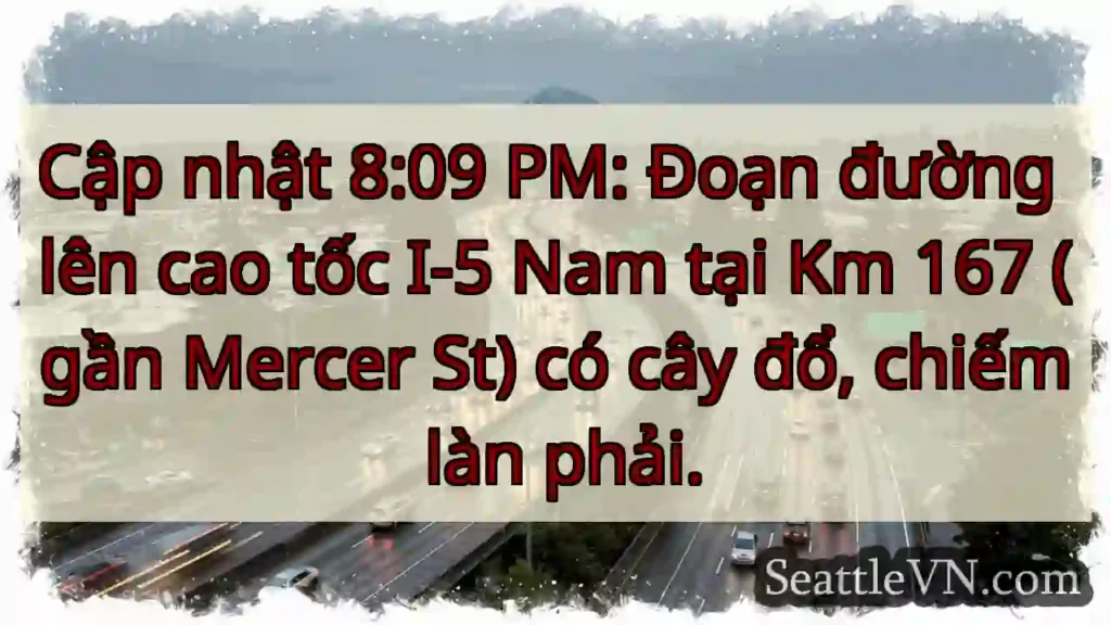 Cây đổ! I-5 Nam, Km 167
