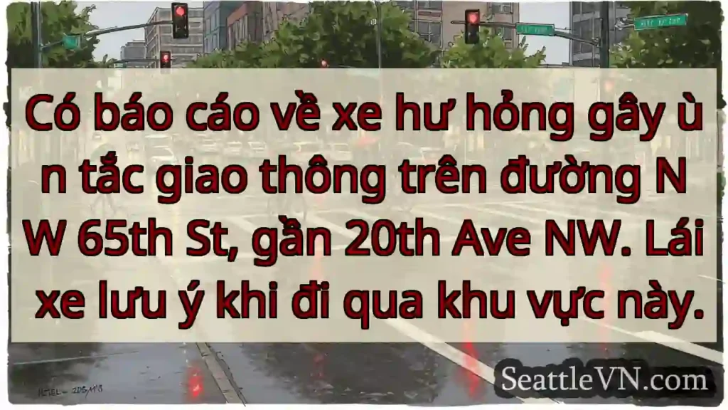 Ùn tắc! Xe hư hỏng trên NW 65th St.