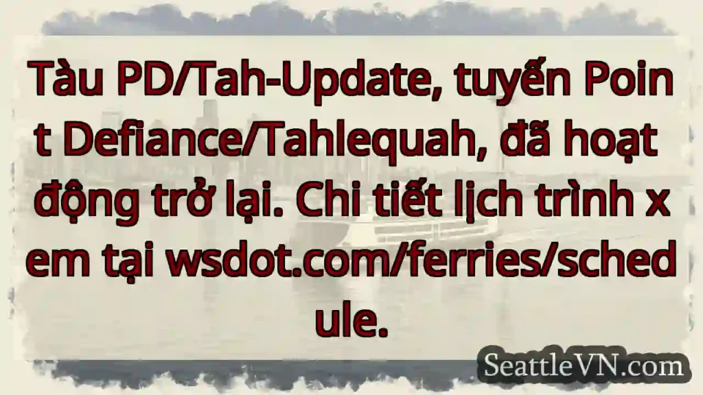 Tàu PD/Tah hoạt động!