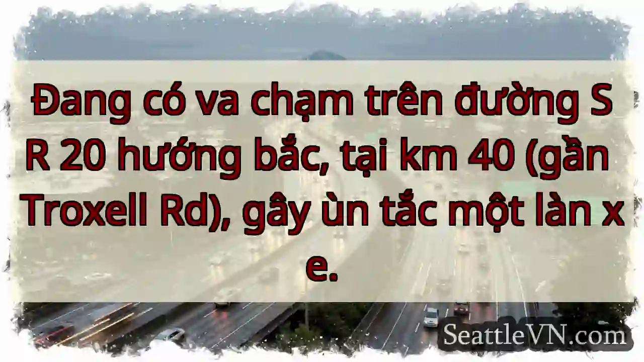 SR 20 Bắc: Va chạm, ùn xe!